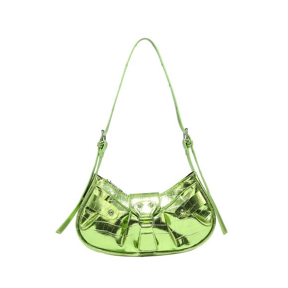 Buckle Leather Crocodile Embossed Zier Handbag Shoulder Bag With ^_^ - Picture 1 of 6